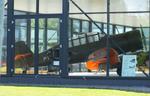 Aircraft PY-1, Valtion lentokonetehdas VL Pyry II inside a glass pavilion (sorry for the reflections) at the Lentokonepuisto (Aircraft Park), Kauhava, photo by iwarnecke