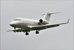 Aircraft 9H-VFC, 2015 Bombardier Challenger 605 arriving at Cotswold Airport, at EGBP, photo by Mike_Y