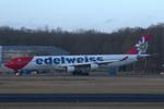Aircraft HB-JMF, Airbus A340-313 of Edelweiss Air at Twente, for demolition by AELS, at EHTW, photo by HenkvanCapelle