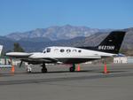Aircraft N421RH, Coned off and parked in transit parking, at POC, photo by Helicopterfriend