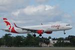 Aircraft C-GKFA, Rouge 1664 arrives at Southwest Florida International Airport following flight from Toronto-Pearson International Airport, at KRSW, photo by Suncoast Spotter