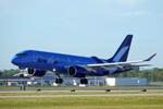 Aircraft N220BZ, Moxy 712 arrives at Southwest Florida International Airport following flight from TF Green Airport, at KRSW, photo by Suncoast Spotter