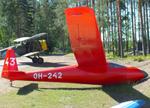 Aircraft OH-242, Schleicher Ka 6 CR Rhönsegler at the Karhulan ilmailukerhon lentomuseo (Karhula Aero Club Flying Museum), Kymi airfield, Kotka, at EFKY, photo by iwarnecke