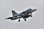 Aircraft 39257, JAS-39C arriving at RAF Fairford for RIAT 2024, at EGVA, photo by Mike_Y