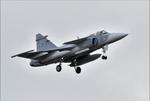 Aircraft 39267, JAS-39C arriving at RAF Fairford for RIAT 2024, at EGVA, photo by Mike_Y