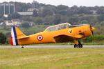 Aircraft F-AZCV, North American T-6G Texan, Taxiing rwy 04, Morlaix-Ploujean airport (LFRU-MXN), at LFRU, photo by Yves-Q