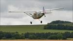Aircraft G-JDOG, Cessna 305C arriving at Draycott Farm fly-in, at GB-0006, photo by Mike_Y