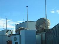  - Gollum/Smeagol reaching for Frodo's ring on top of Wellington's Terminal Building - by Micha Lueck