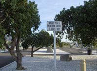  - Missile Park, hours of operation (picture taken from marked parking lot) - by Doug Robertson
