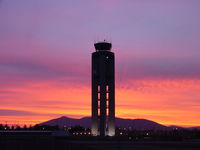  @ Roanoke Rgnl/woodrum Field Airport - Sunrise behind the ROA tower - by Darrell Rayfield