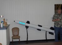 - RIM-8 TALOS missile, operational 1958 on, surf. to air/surf. long range >65 miles, nuclear or HE warhead, solid & ramjet propulsion, mach 2.5, Vietnam War use - by Doug Robertson