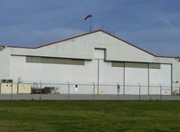  - Ventura County Sheriff's Department Aviation Unit Hangar, windsock and ramp - by Doug Robertson
