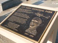  - Memorial Plaque at viewing area - by Brad Campbell