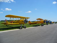  - Four of nine Stearmans based at Poplar Grove - by Mark Pasqualino