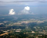  - Looking East down Runway 9 in CVG. On downwind for the new Runway 18R. - by Lee Mills