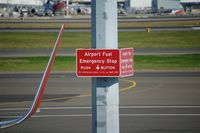 - Sign next to the winglet of a B737 - by Micha Lueck