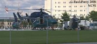  @ Pitt County Memorial Hospital Heliport - All three Eastcare helos taking a break - by Paul Perry