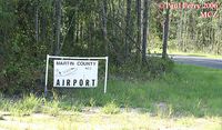  - The new sign and access road to Martin County Airport - by Paul Perry