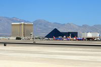  - Looking northwest from the Sunset Viewing Area at McCarran Int'l Airport. - by Dean Heald