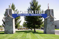  - The McCarran Field Executive Terminal sign that is in front of the Signature Aviation terminal was built in 1941. - by Dean Heald