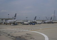  - Spirit jets lined up at Concourse C in the Smith Terminal - by Florida Metal