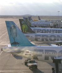  @ Denver International Airport - Frontier tails at Concourse A - by Florida Metal