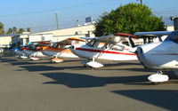  - Cessna 172 watching over line-up of tail draggers on Amelia Reid Aviation ramp @ Reid-Hillview Airport (San Jose), CA - by Steve Nation
