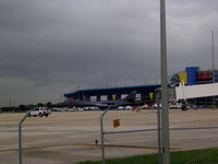  - B-1 Bomber parked at DAB with approaching storm - by Florida Metal