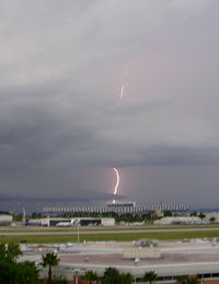  - Lightning over Daytona Beach International Airport - by Florida Metal