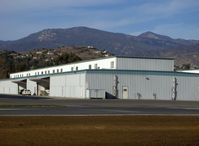  - Newer Hangars, Topa Topa Mnts. in background-6,244 feet, Hines Peak 6,704 feet elevation - by Doug Robertson