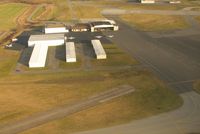  - A nice aerial view of the one and only FBO on the field. - by Sam Andrews