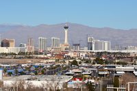  - Looking northwest from McCarran Int'l toward the Stratosphere. - by Dean Heald
