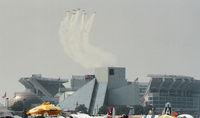  @ Burke Lakefront Airport - 7 trick planes fly over Browns Stadium - by Florida Metal