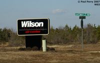  @ Wilson Industrial Air Center Airport - Wilson's new sign.  Very modern - by Paul Perry