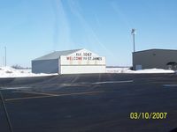  @ St James Municipal Airport - Hanger fom ramp. - by Ed Wells