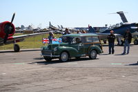  - Classic car on ramp. Morris Minor 1000 Traveller early 60's. - by Florida Metal