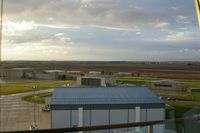  - Looking NNW from the control tower; foreground is Landmark; right rear is Iowa Glass, center rear is Alliant Energy, left rear is Rockwell-Collins - by Glenn E. Chatfield
