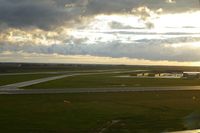  - Looking west from control tower towards approach end of RY9.  On right is PS Air and FDX - by Glenn E. Chatfield