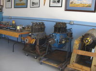  - Early DeHavilland Aircraft Engines in Watson Hangar-Aviation Museum of Santa Paula, from left to right-DH Gipsy 1, DH Gipsy 2, DH Gipsy 2 - by Doug Robertson