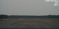 - Runway Seven with the lights still on at sunrise - by Paul Perry