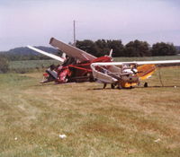  - Tornado damage - Four of eight severely damaged planes. - by Bob Simmermon