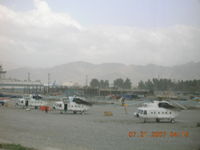  @ Kabul International Airport - UN helo ramp at Kabul - by John J. Boling