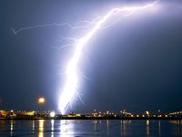  - Lighting Strike just south of airport - by Francisco Undiks