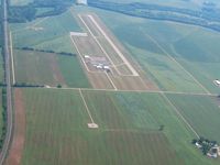  @ Pickaway County Memorial Airport - Looking S from 3000' with Yellow Bud VOR (XUB-112.5) in the foreground. - by Bob Simmermon