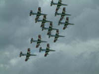  - Frecci Tricolori displaying at RIAT Fairford 2003. - by Steve Staunton