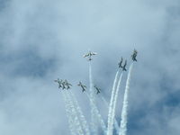  - Frecci Tricolori displaying at RIAT Fairford 2003. - by Steve Staunton