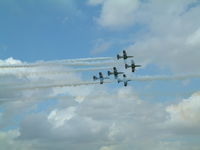  - Frecci Tricolori displaying at RIAT Fairford 2003. - by Steve Staunton