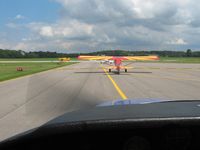  - The line for departure at 32 & Alpha.  EAA MERFI event at Mansfield, OH - by Bob Simmermon
