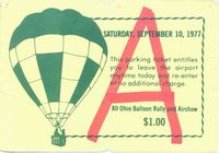  - Ticket to the 1977 Marysville Air Show and Balloon Rally - by Bob Simmermon