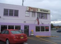  - Peggy's Airport Restaurant. Famous for sugarless pies, also reindeer sausage - by Doug Robertson